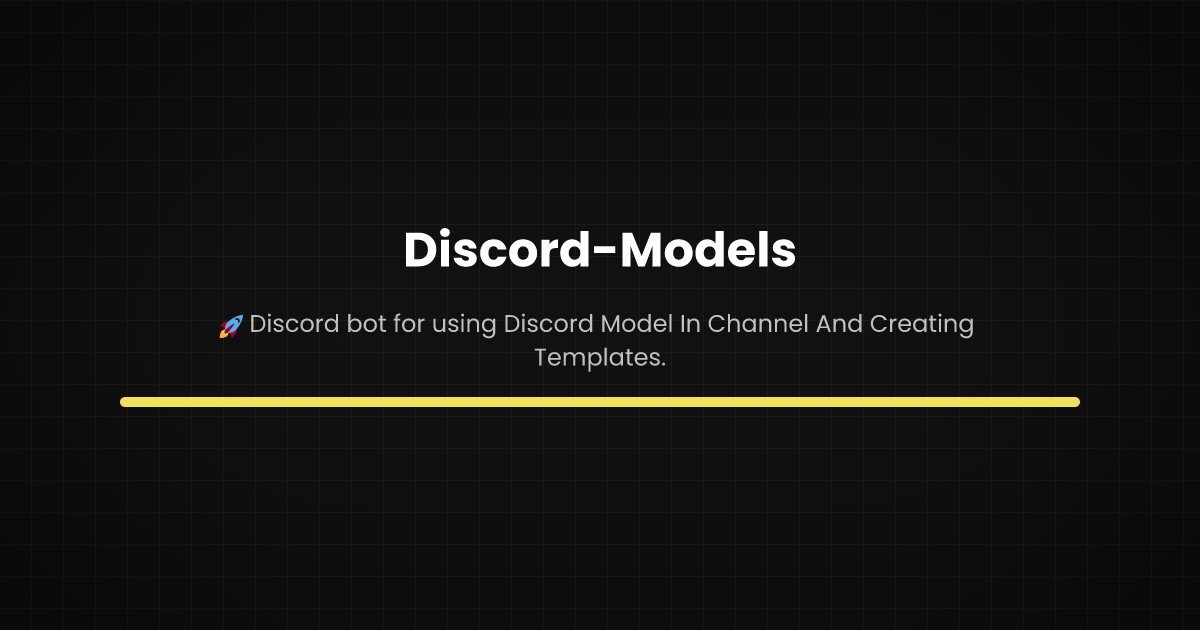 Preview of Discord-Models